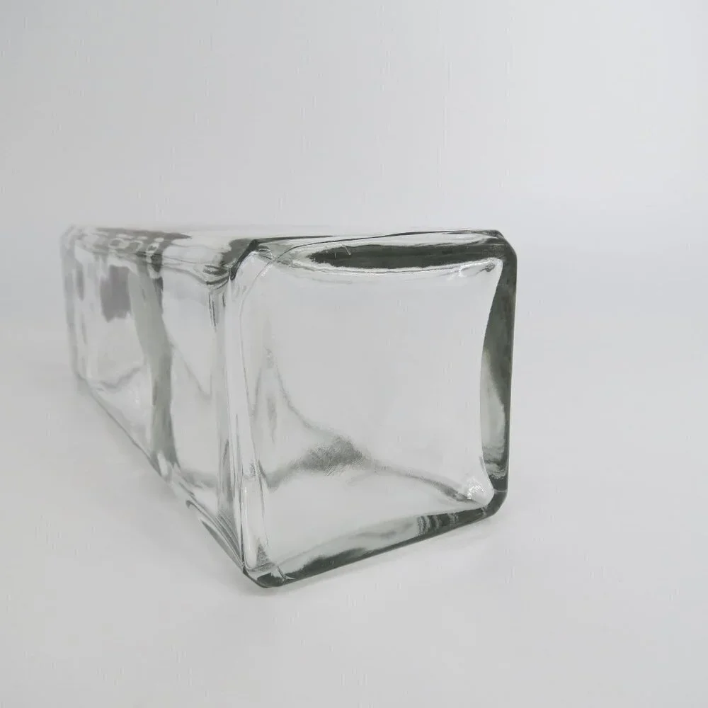 VINTAGE Midcentury Glass Gold Bourbon Decanter Bottle Barware